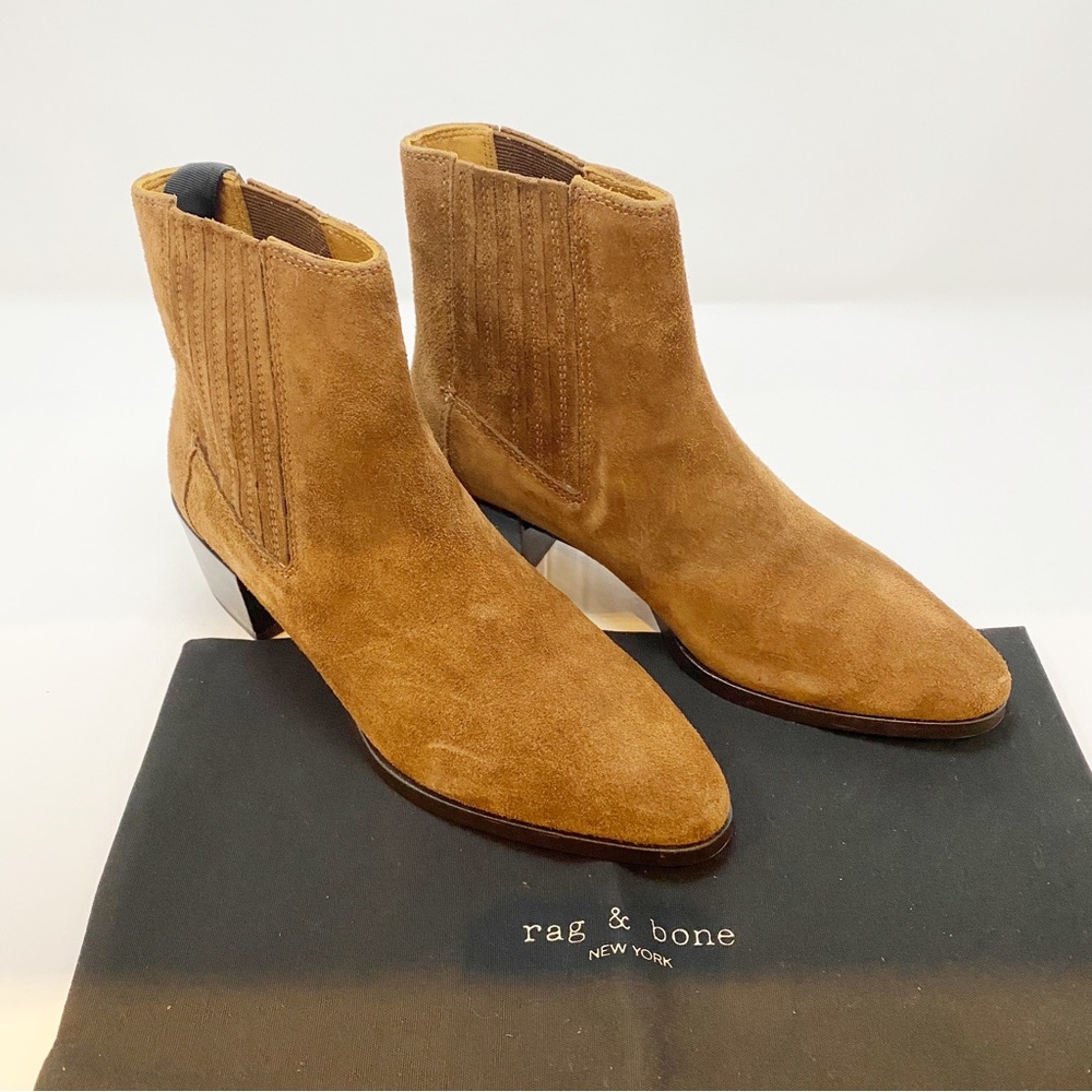 Rag and Bone Rover Chestnut Suede Ankle Boot - 37